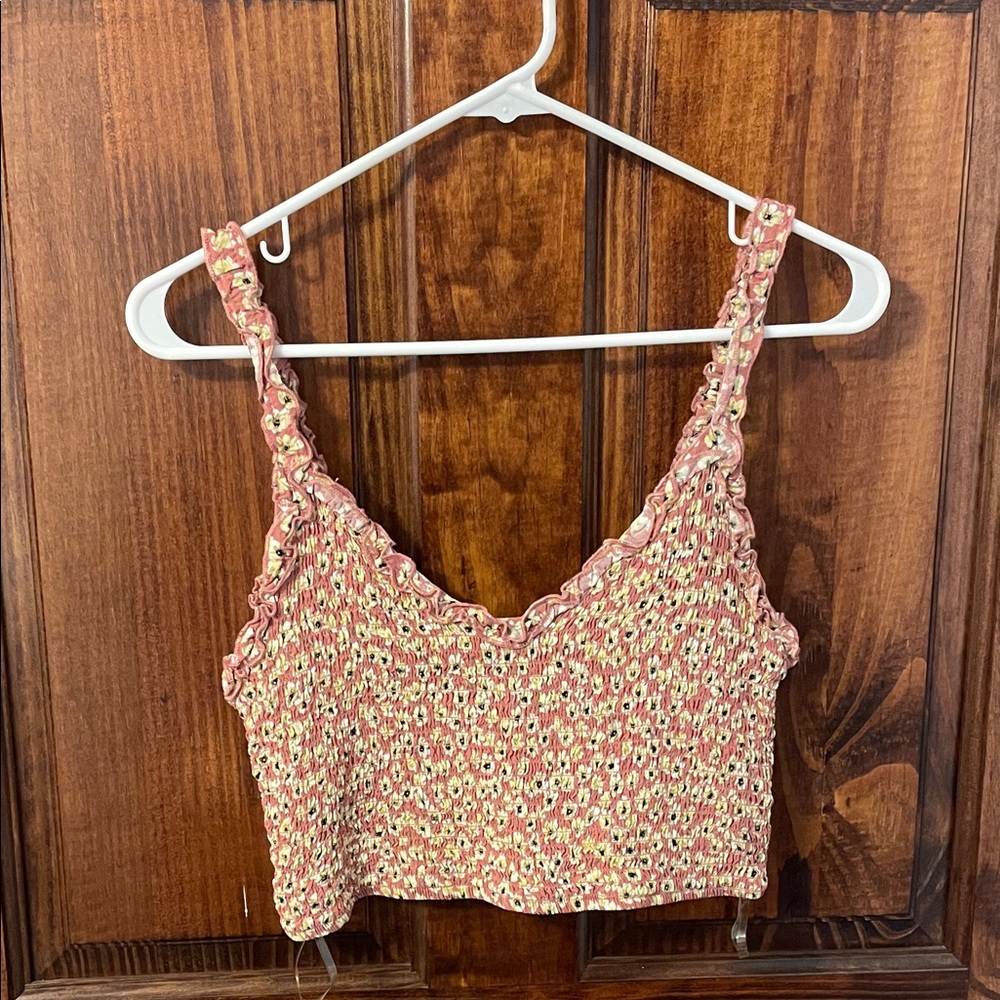 Floral Pink Crop Top